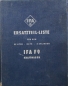Preview: IFA F9 Personalcar 30 PS Sparepartlist 1954 in original binder (0480)